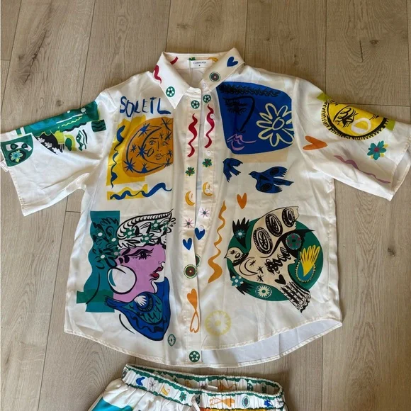 💙 Commense Set with Artistic Print - Picture 3 of 5